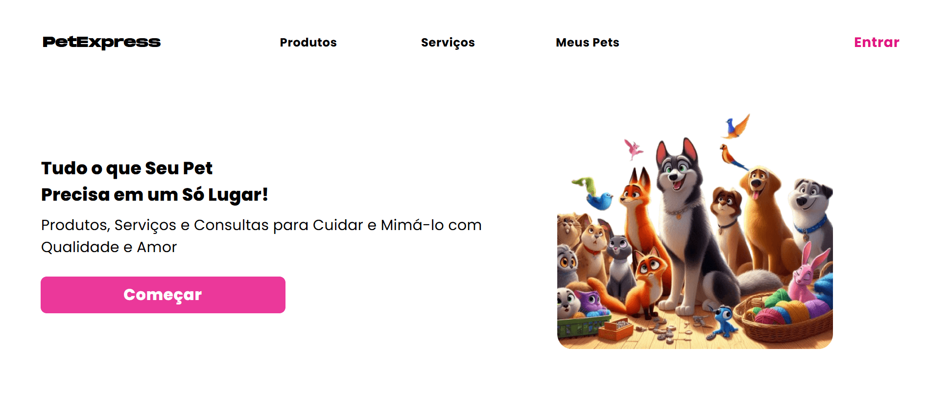 Thumbnail do projeto PetExpress - Sistema de gerenciador de Pet Shops